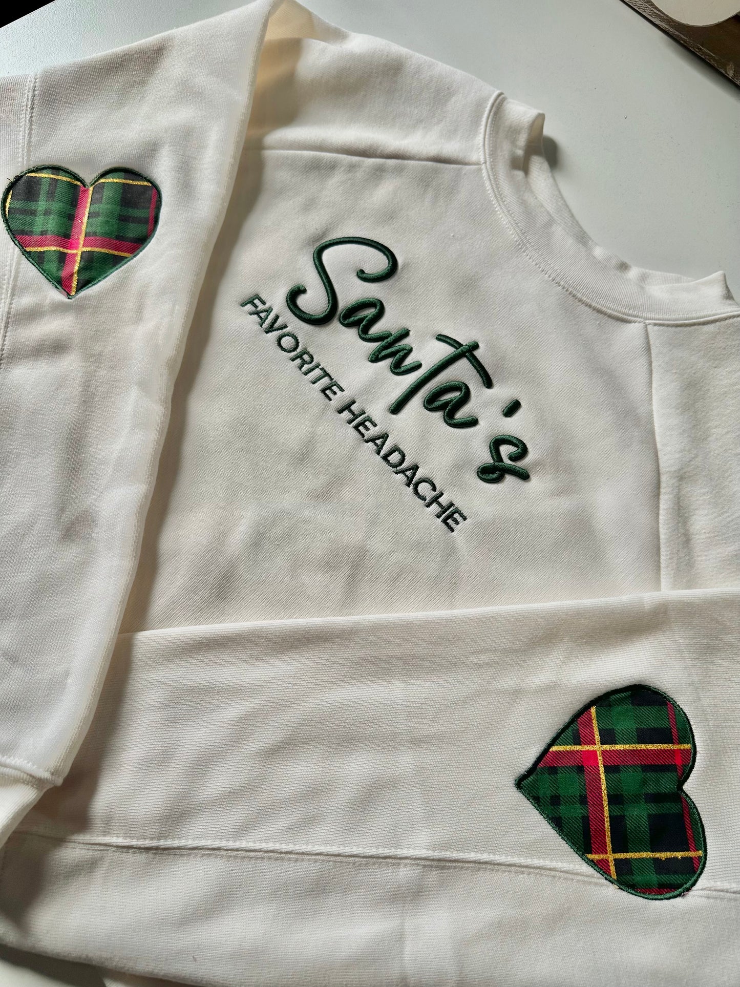 Santas Favorite Headache Embroidered Cropped Top