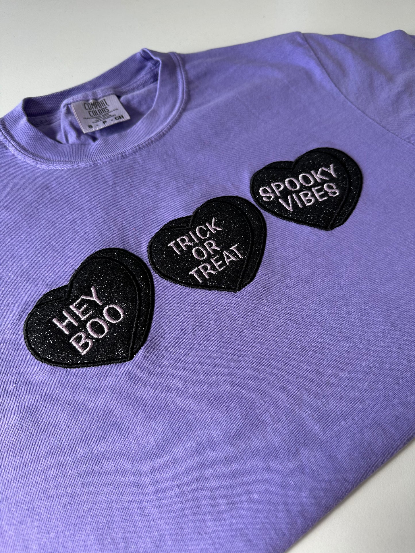 Halloween Hearts Embroidered T-Shirt