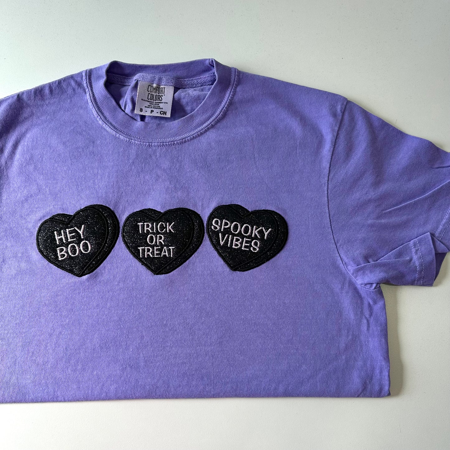 Halloween Hearts Embroidered T-Shirt