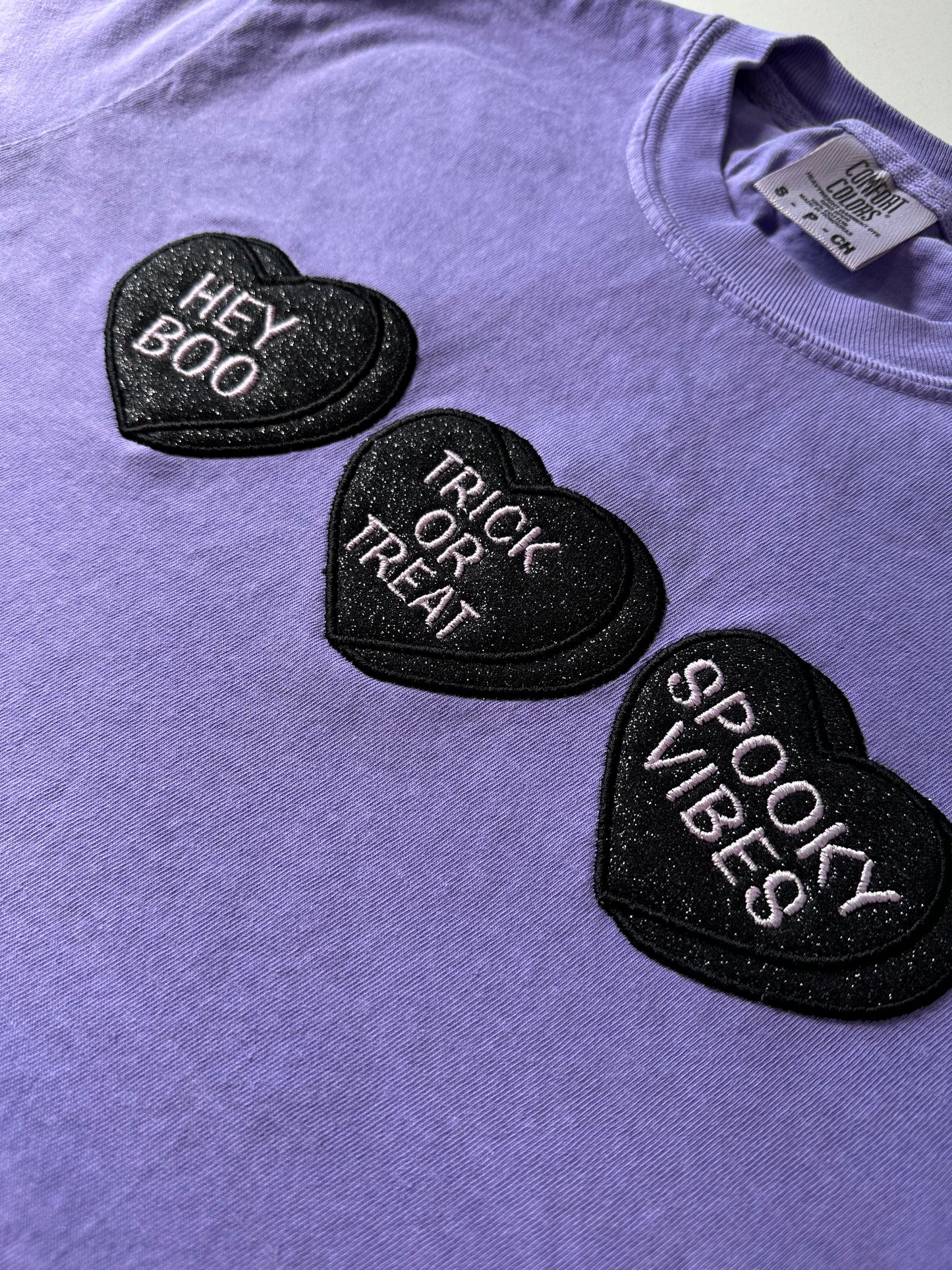 Halloween Hearts Embroidered T-Shirt
