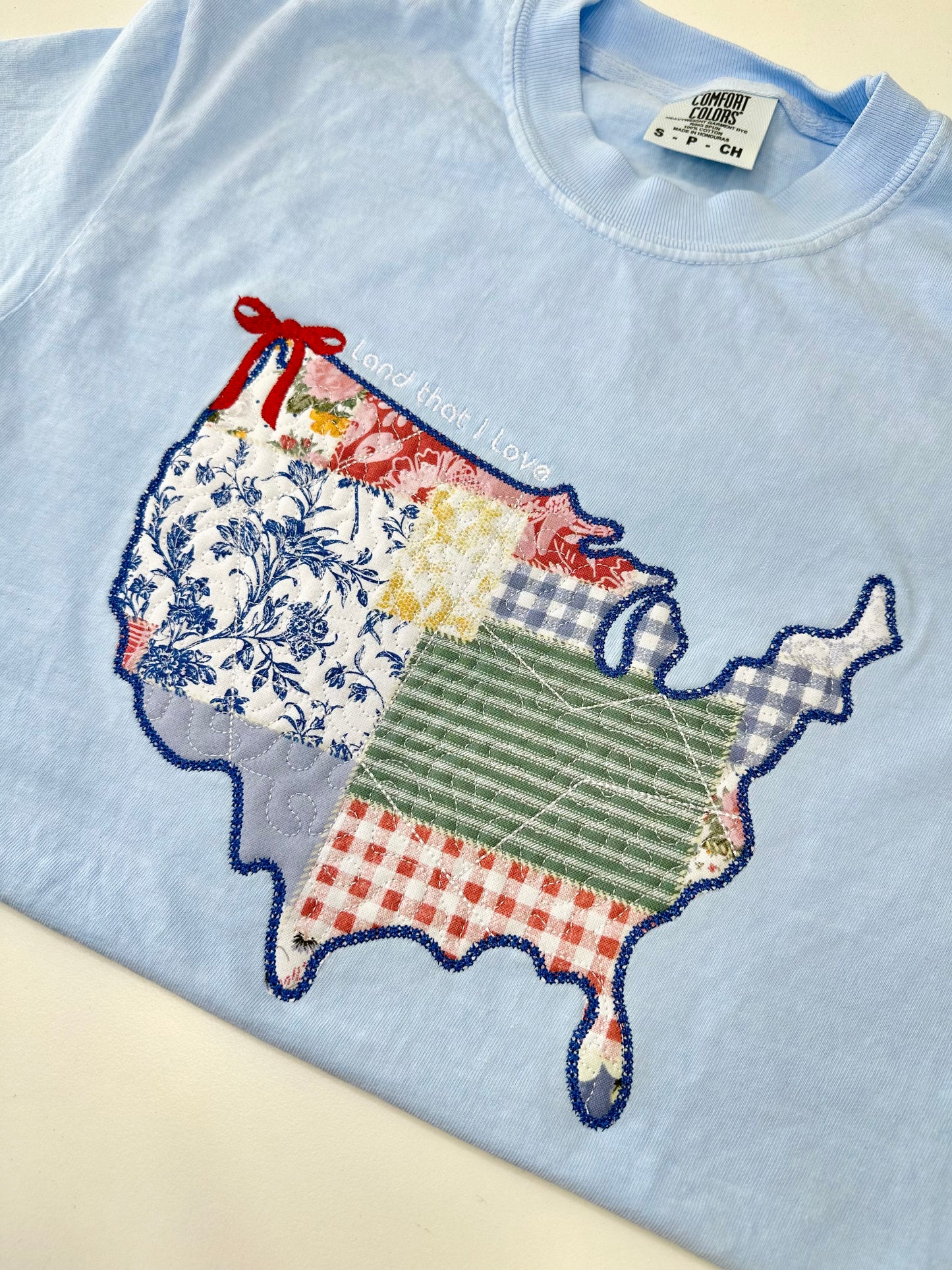 Land That I Love Embroidered Tshirt