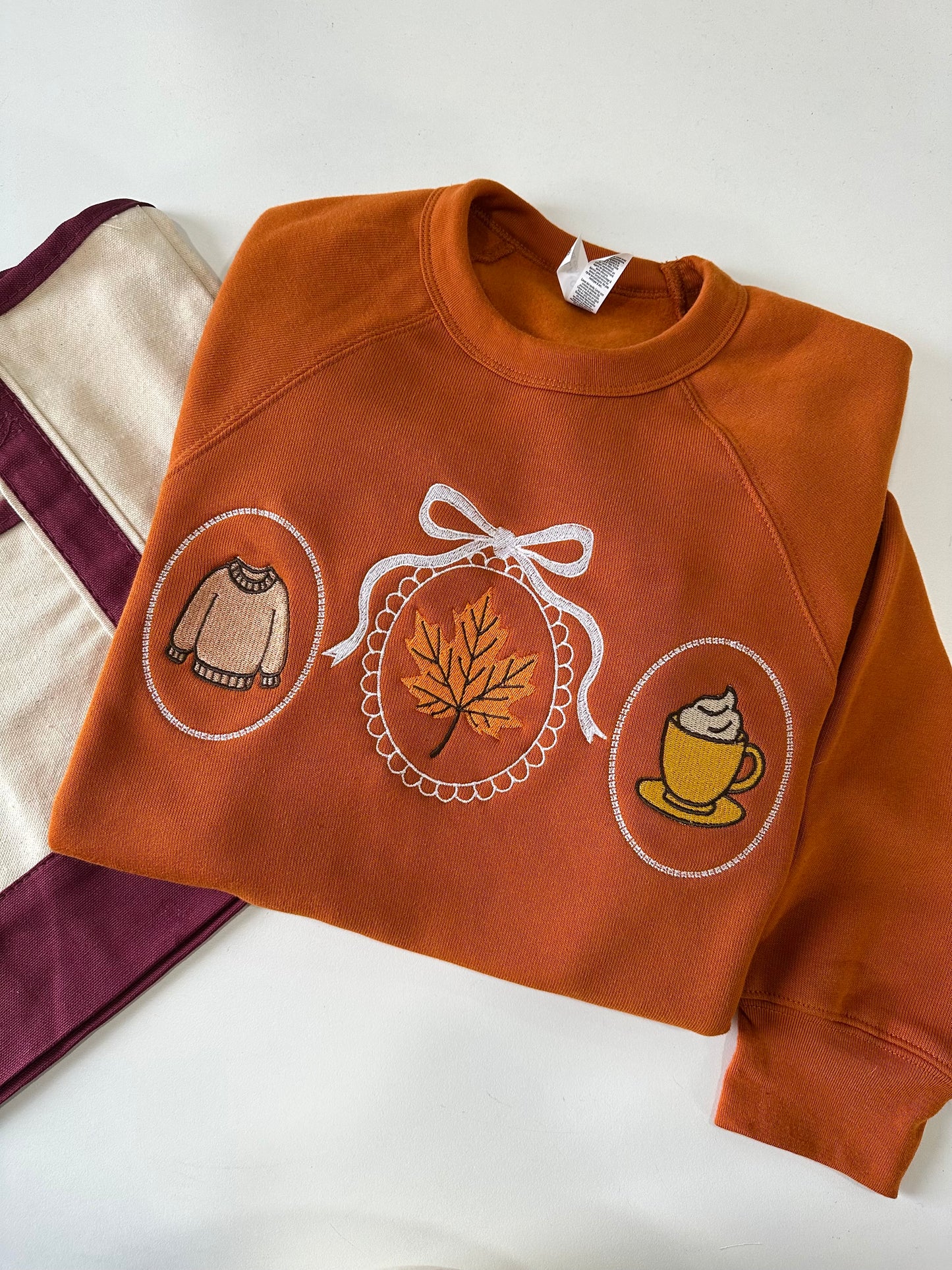 Cozy Mirrors Autumn Fall Embroidered Bella Canvas Sweatshirt