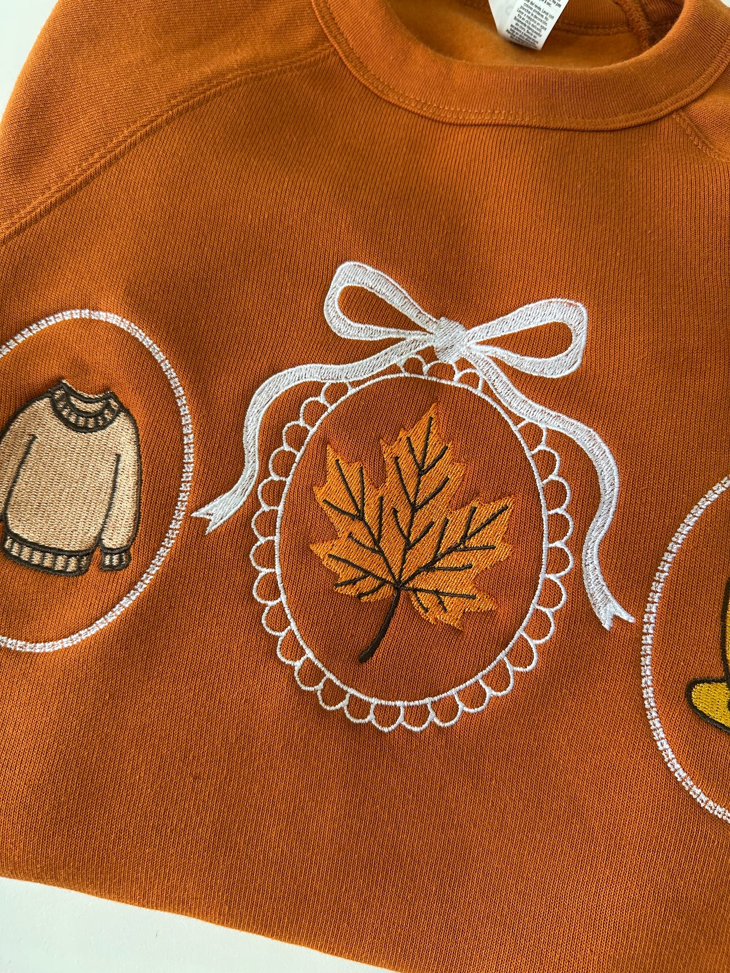 Cozy Mirrors Autumn Fall Embroidered Bella Canvas Sweatshirt