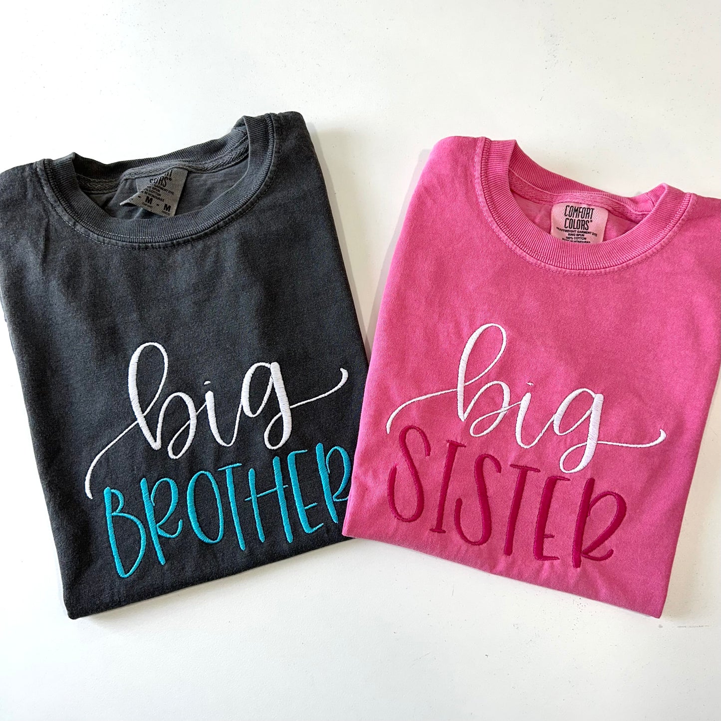 Big Brother & Big Sister Embroidered Tshirt YOUTH SIZE