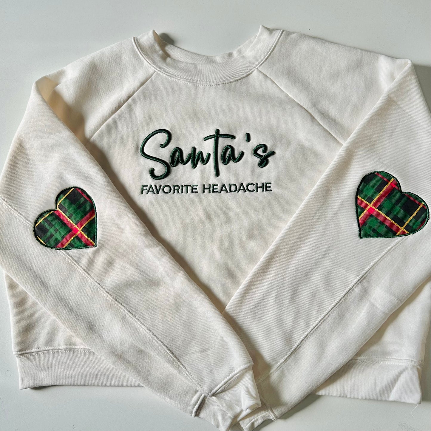 Santas Favorite Headache Embroidered Cropped Top