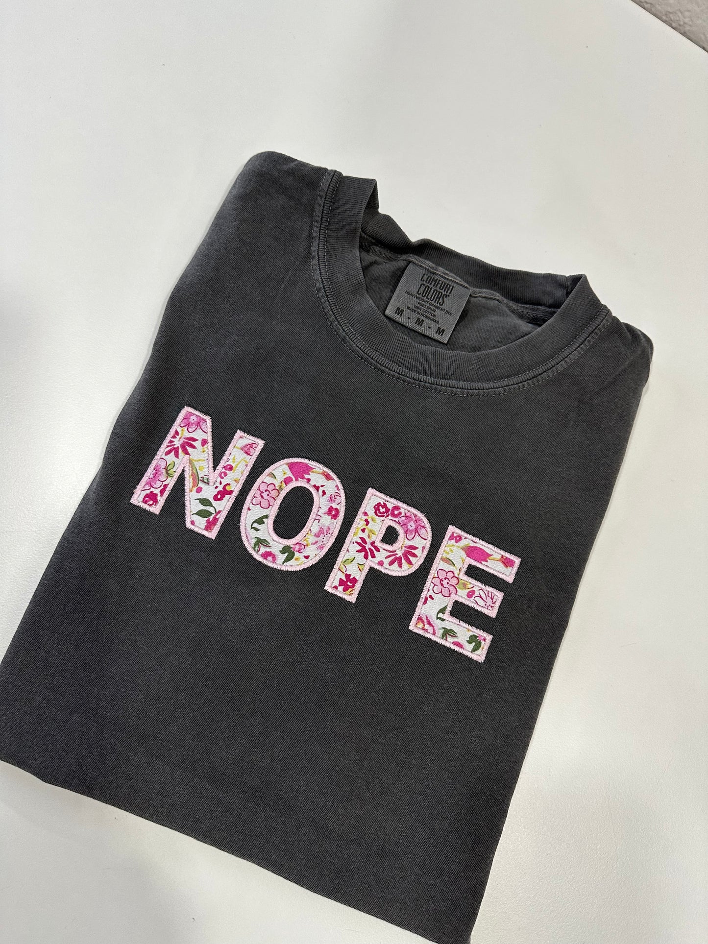 NOPE Floral Embroidered T-Shirt