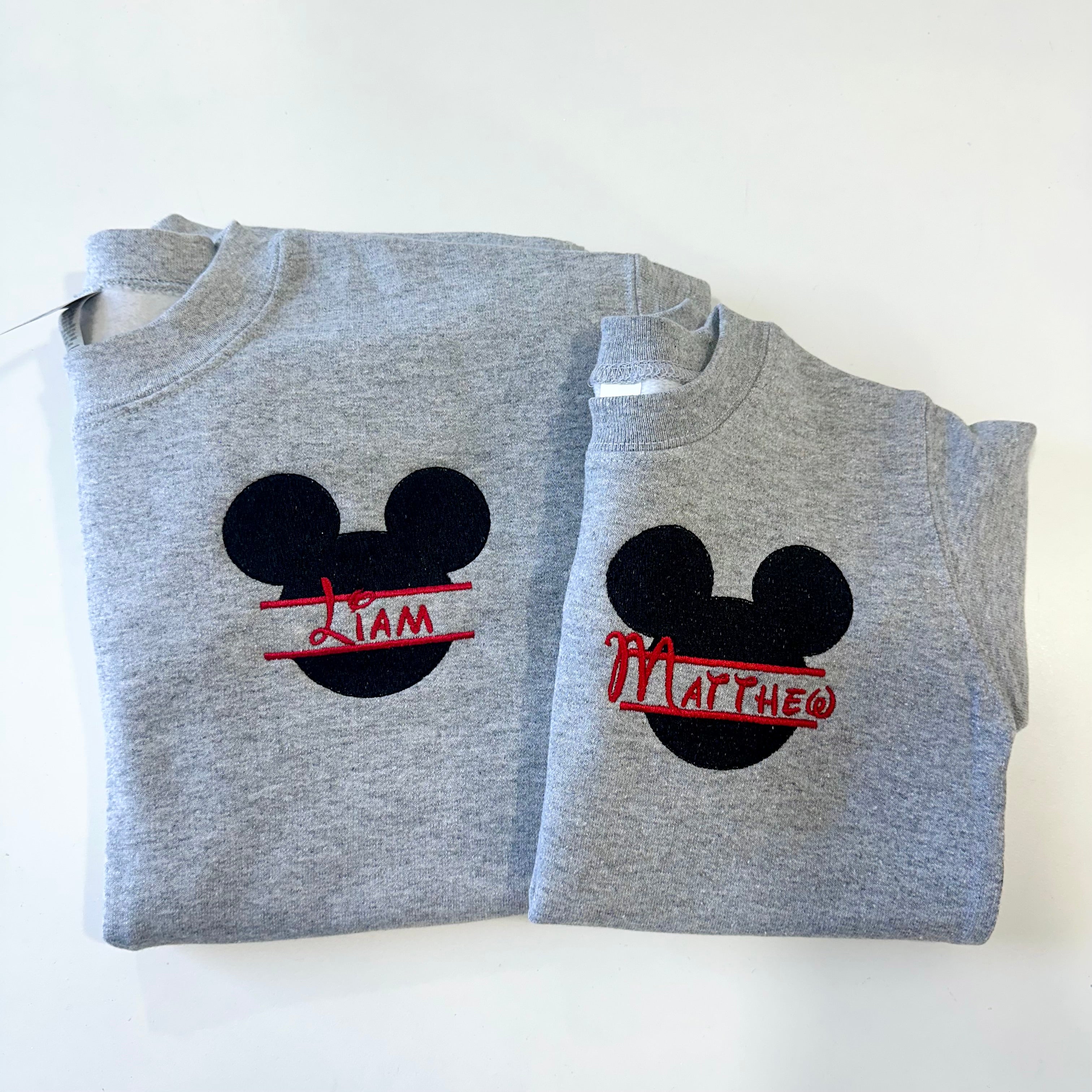 Personalized Mouse Embroidered Sweatshirt Toddler & Youth Sizes Custom Name