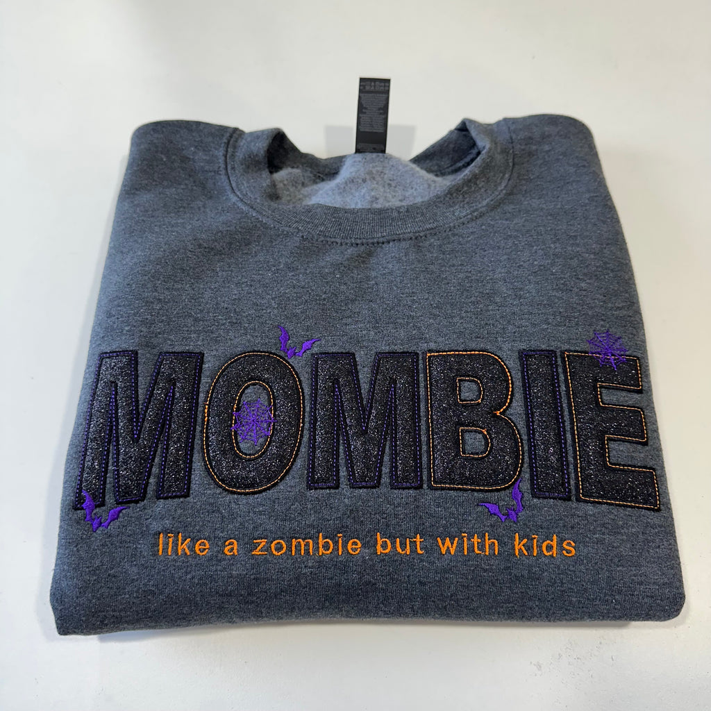 Zombie Mom Mombie Halloween Embroidered Sweatshirt & Tshirt