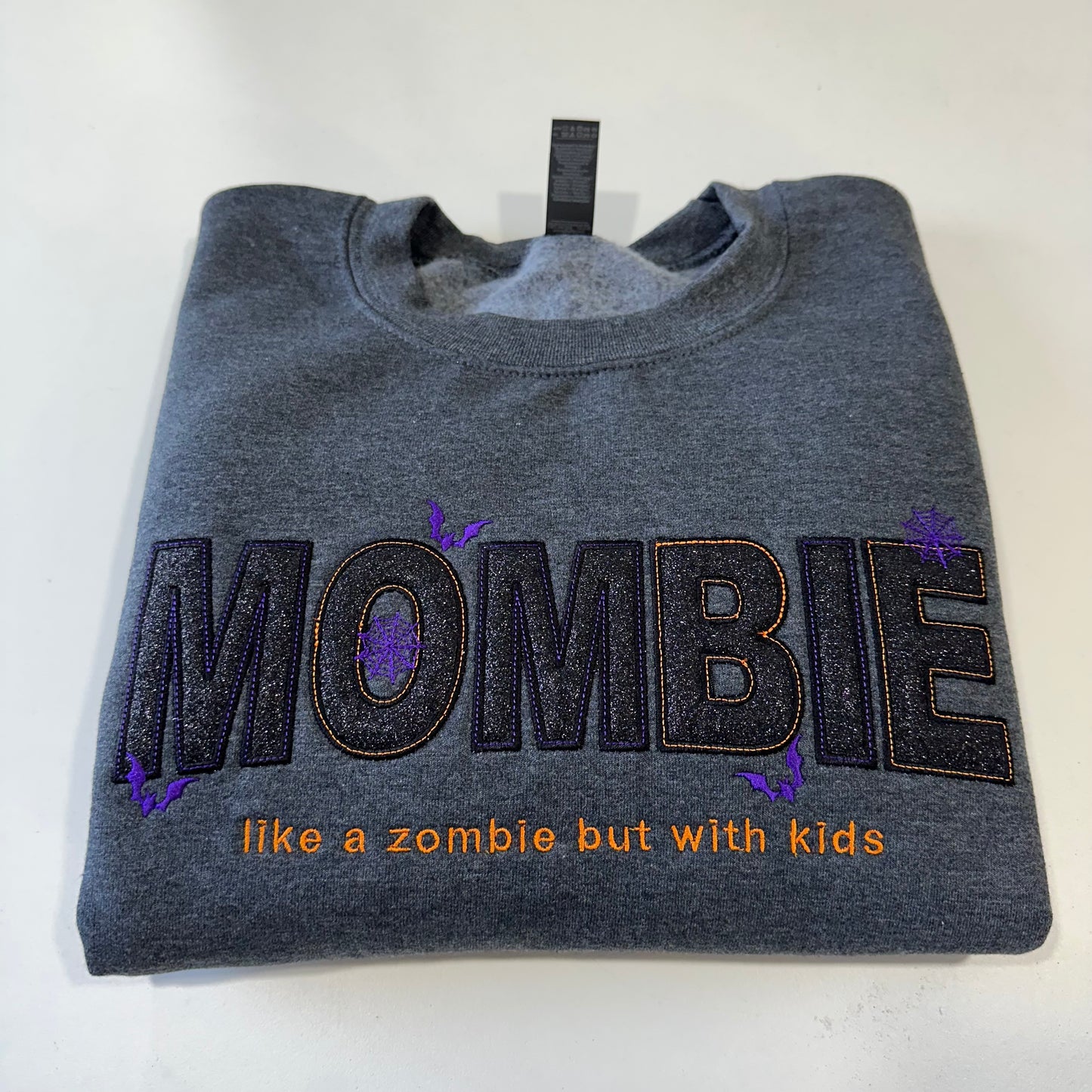 Zombie Mom Mombie Halloween Embroidered Sweatshirt