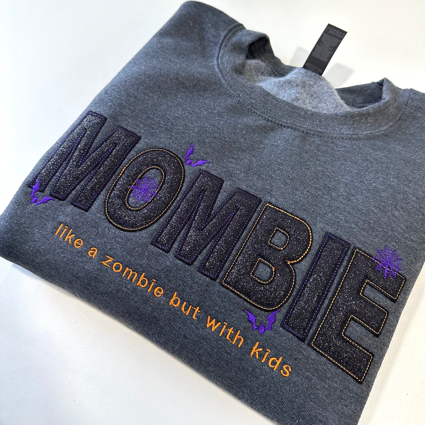 Zombie Mom Mombie Halloween Embroidered Sweatshirt