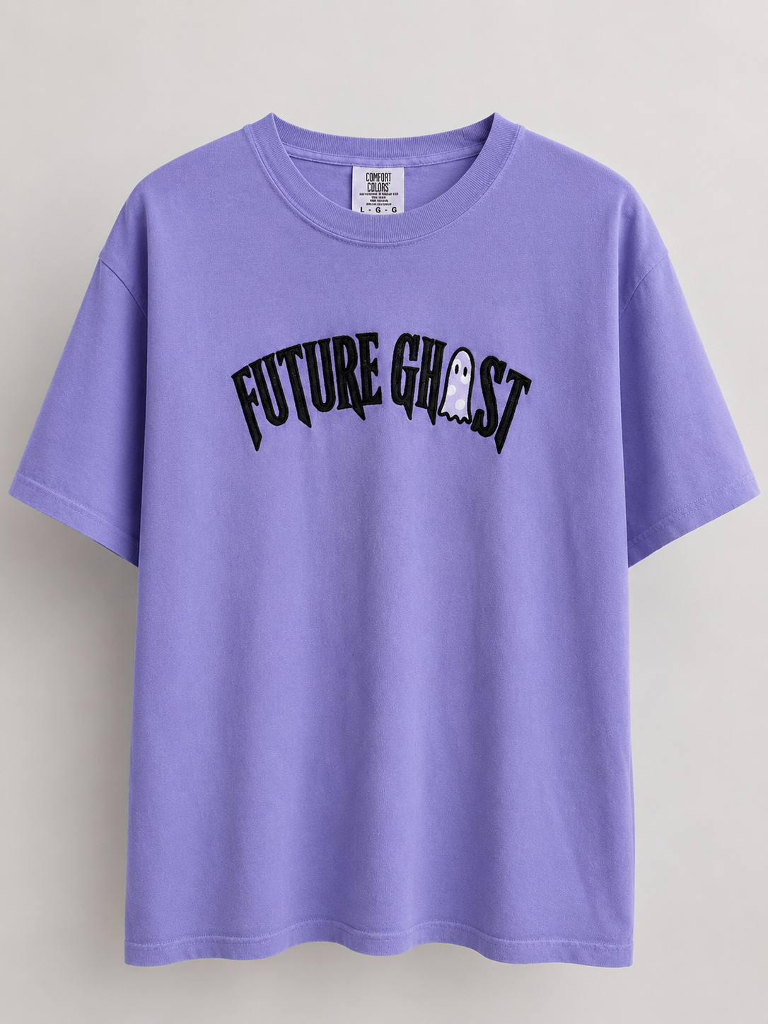 Future Ghost Embroidered Tshirt Spooky Halloween Summerween