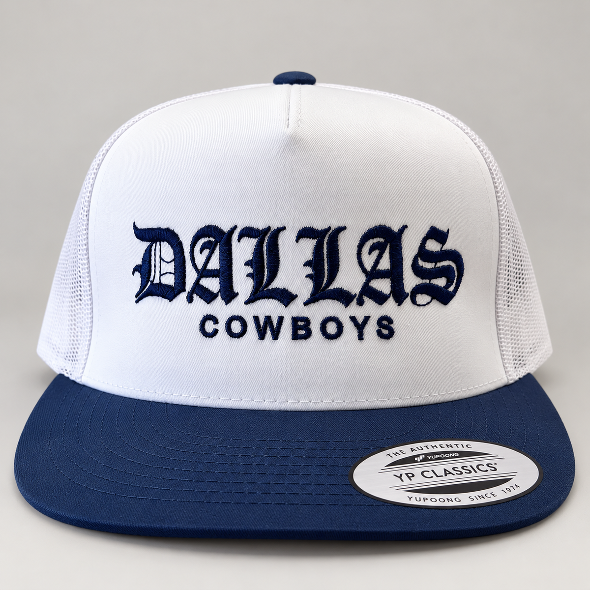 Dallas Cowboys Embroidered Trucker Hat Flat Bill