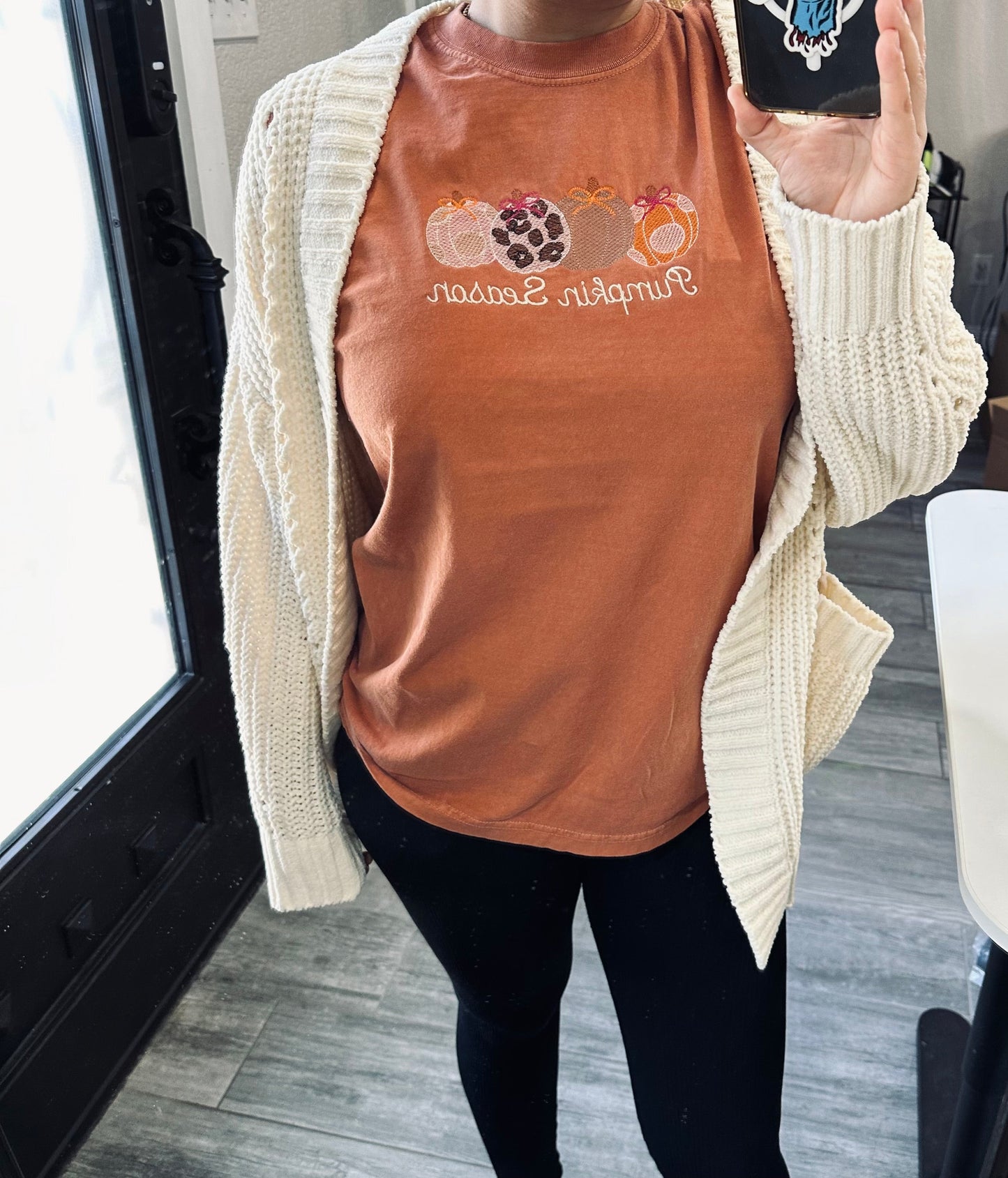 Pumpkin Season Embroidered T-shirt