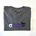Spooky Season Bats & Skull Embroidered Tshirt