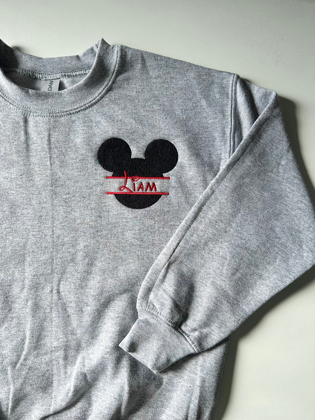 Personalized Mouse Embroidered Sweatshirt Toddler & Youth Sizes Custom Name