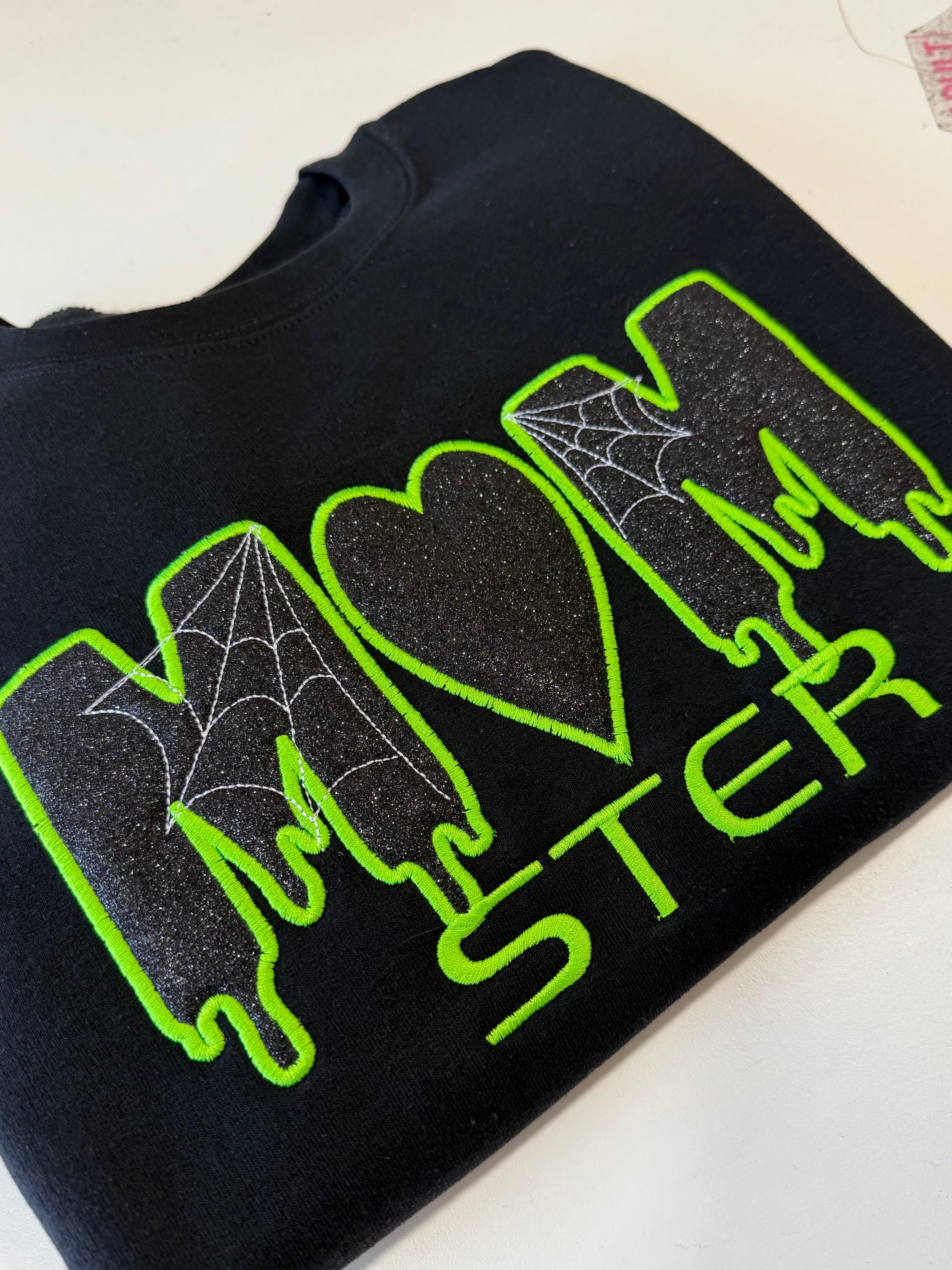 Momster Embroidered Halloween Sweatshirt