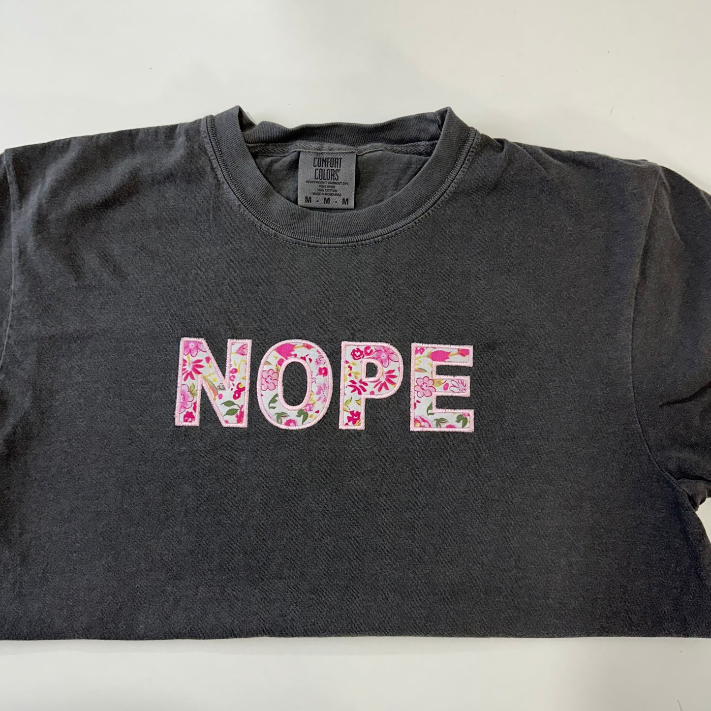 NOPE Floral Embroidered T-Shirt
