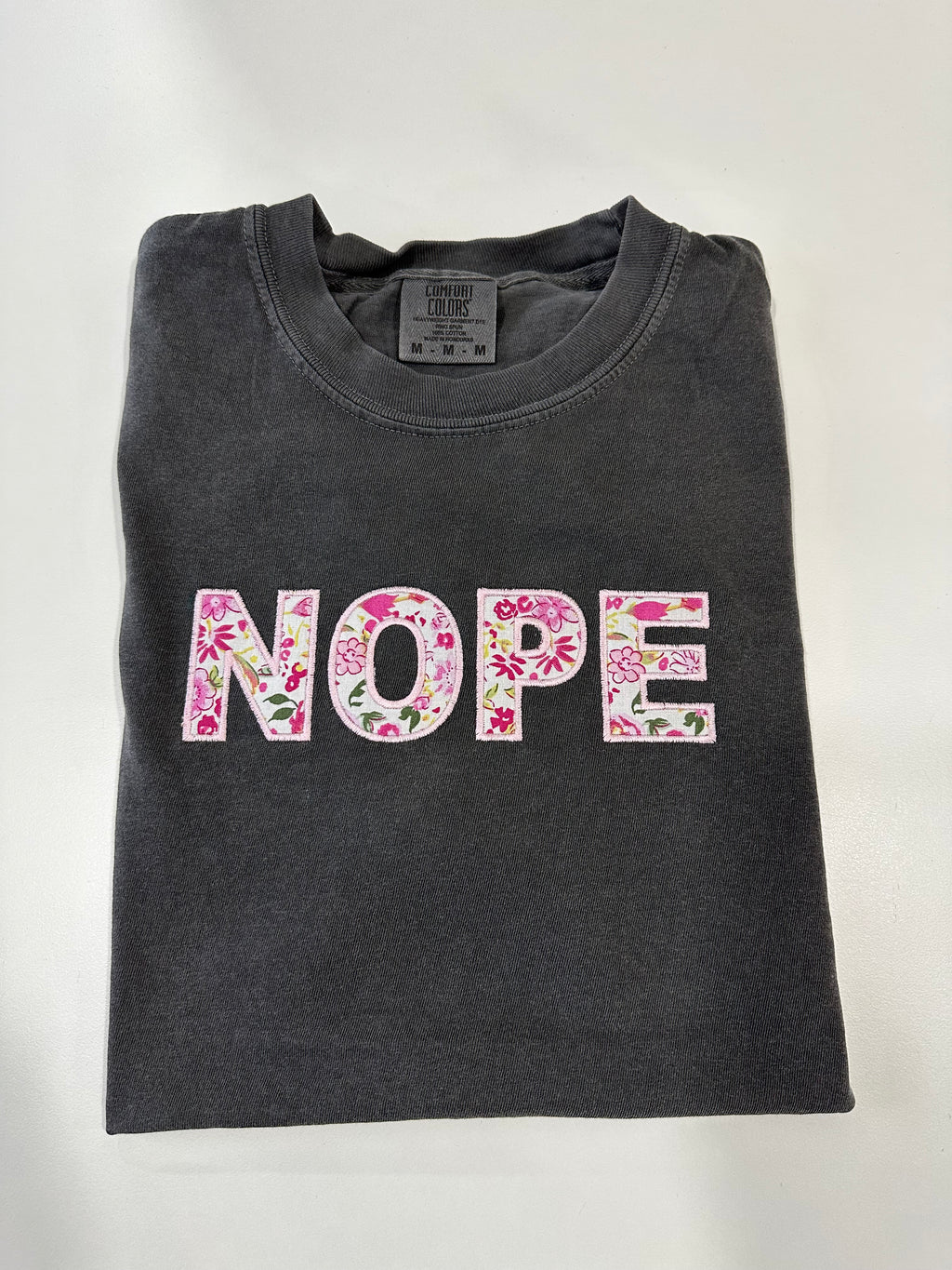 NOPE Floral Embroidered T-Shirt