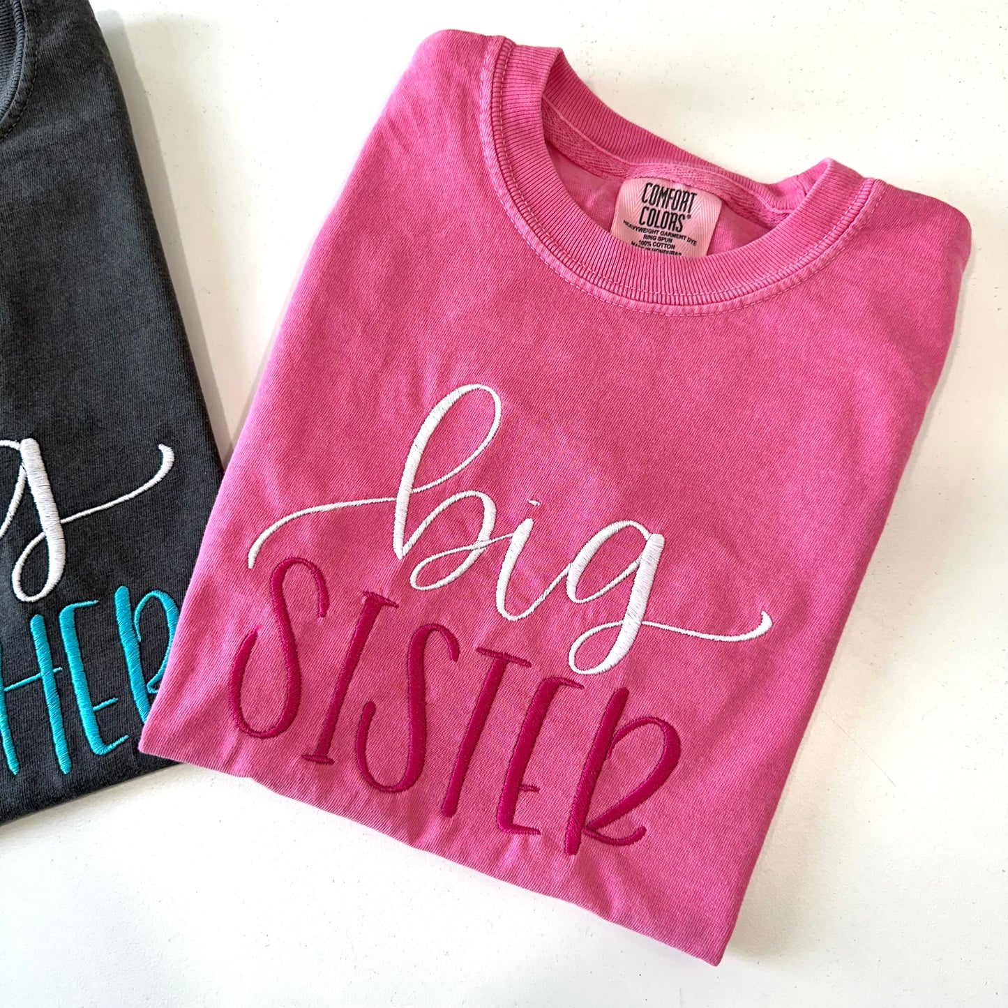 Big Brother & Big Sister Embroidered Tshirt YOUTH SIZE