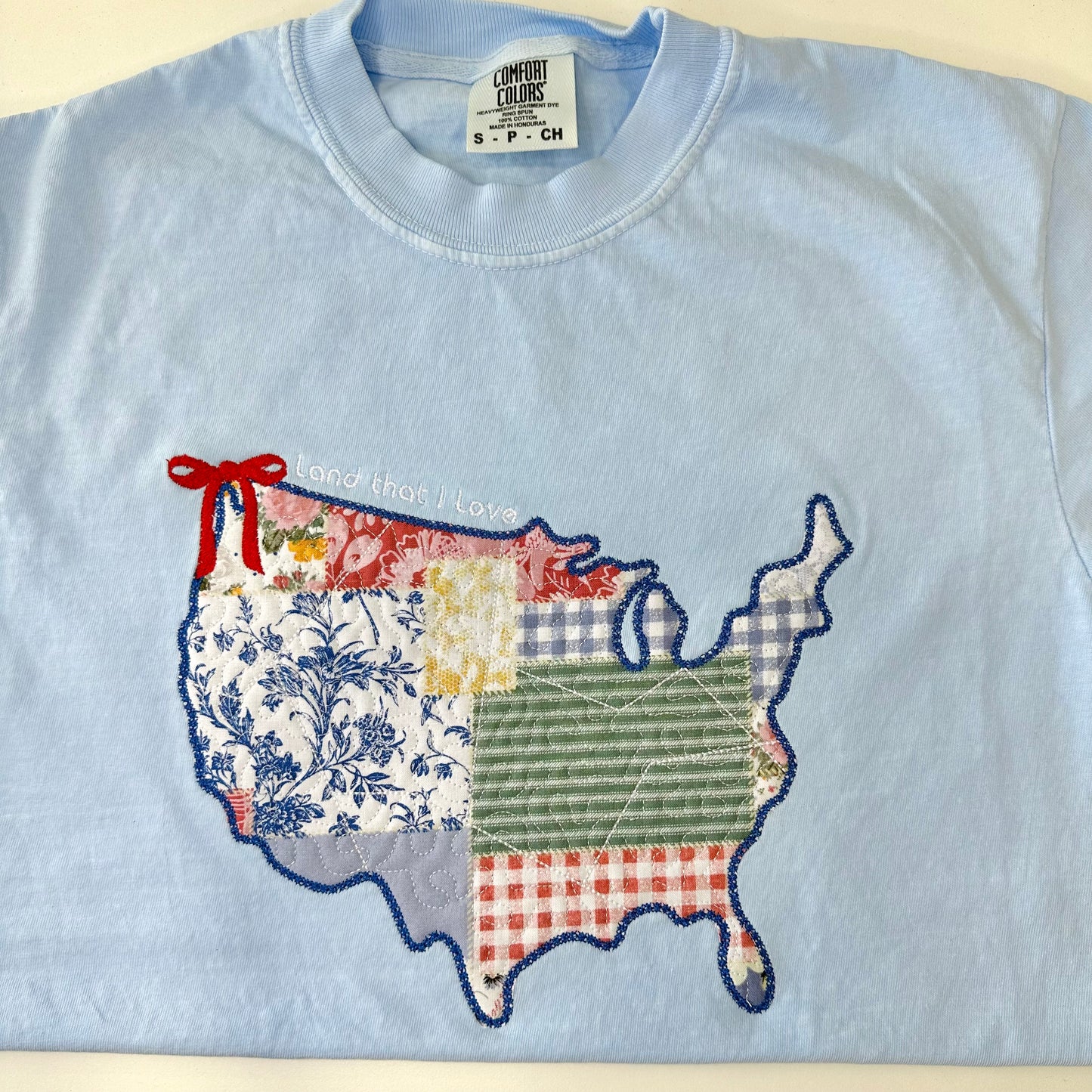 Land That I Love Embroidered Tshirt