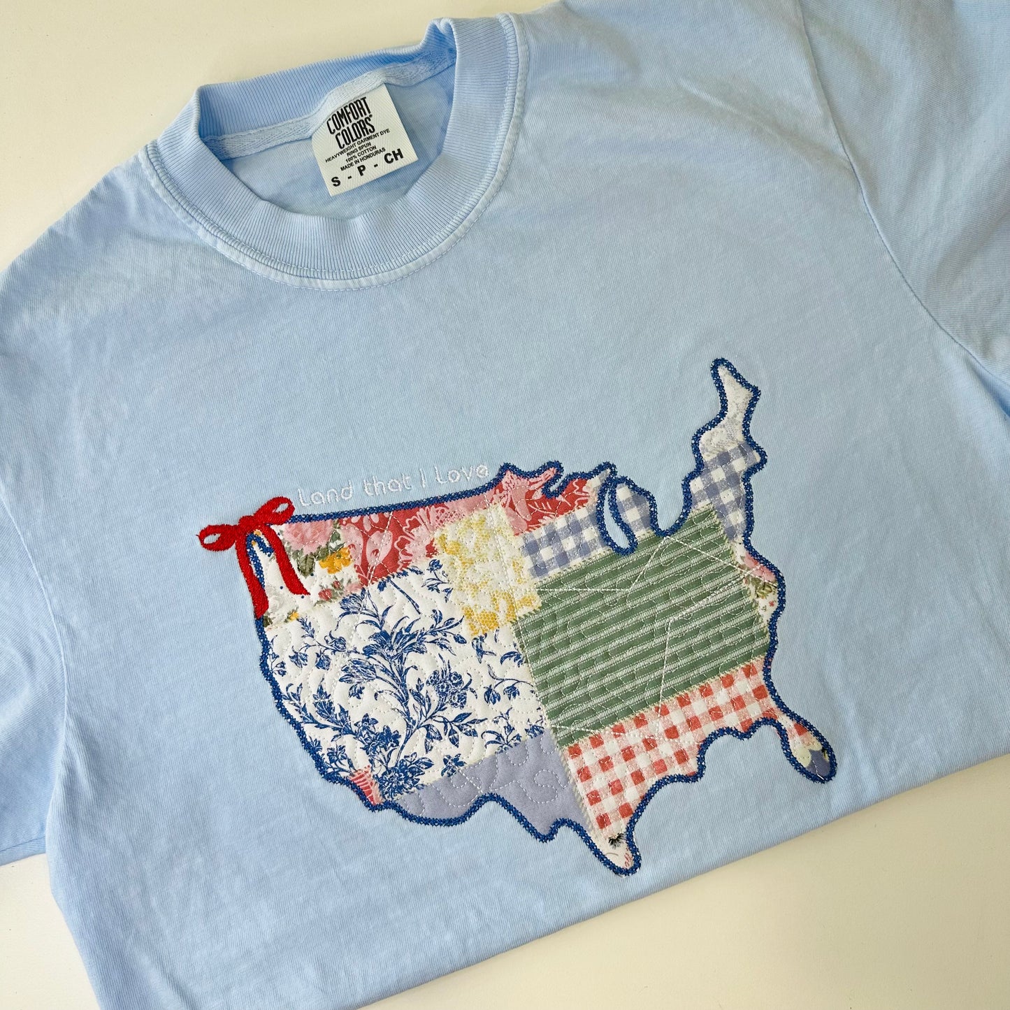 Land That I Love Embroidered Tshirt