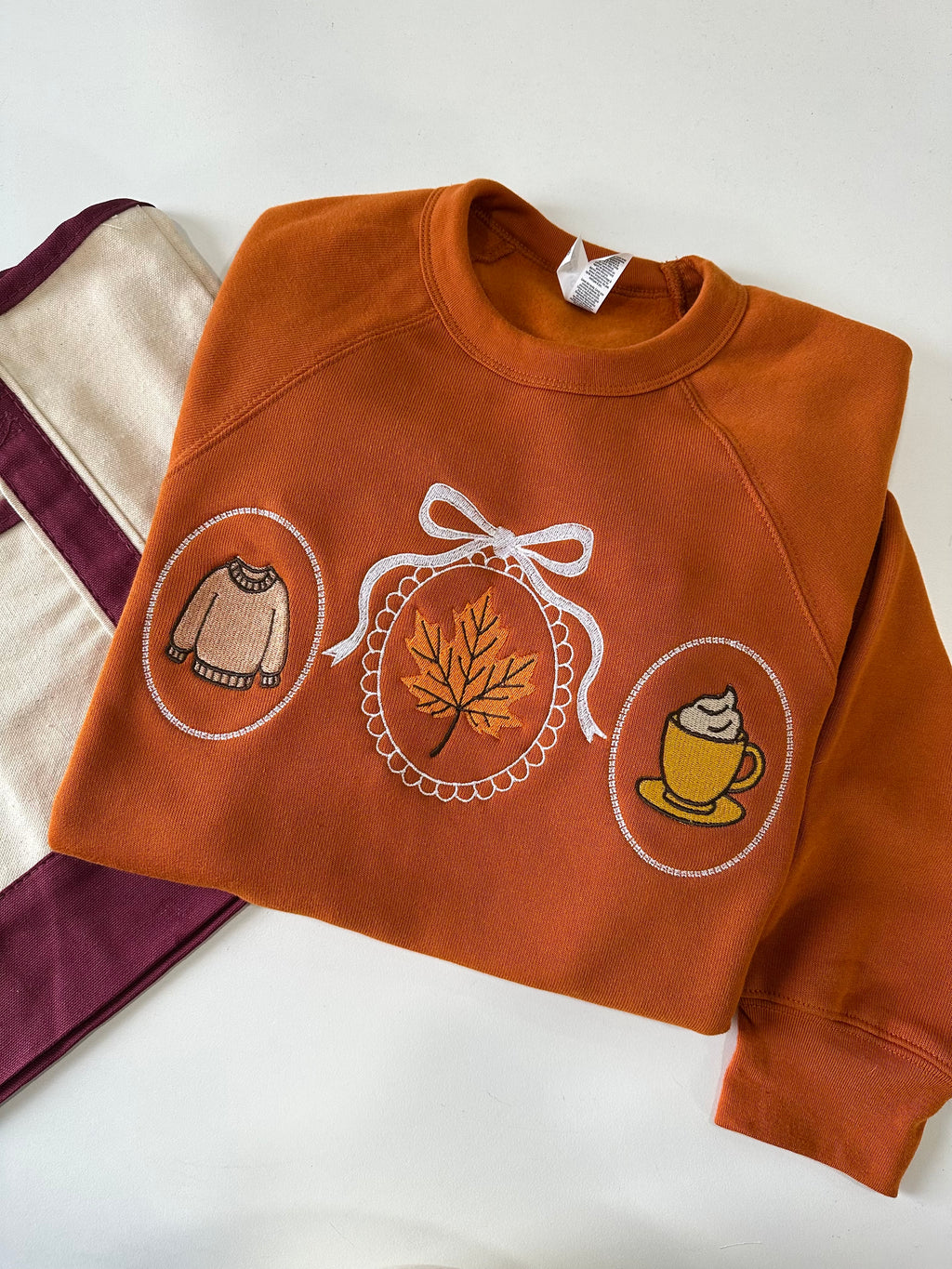 Cozy Mirrors Autumn Fall Embroidered Bella Canvas Sweatshirt