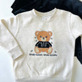 Mini & Me Bones Teddy Embroidered Toddler Sweatshirt