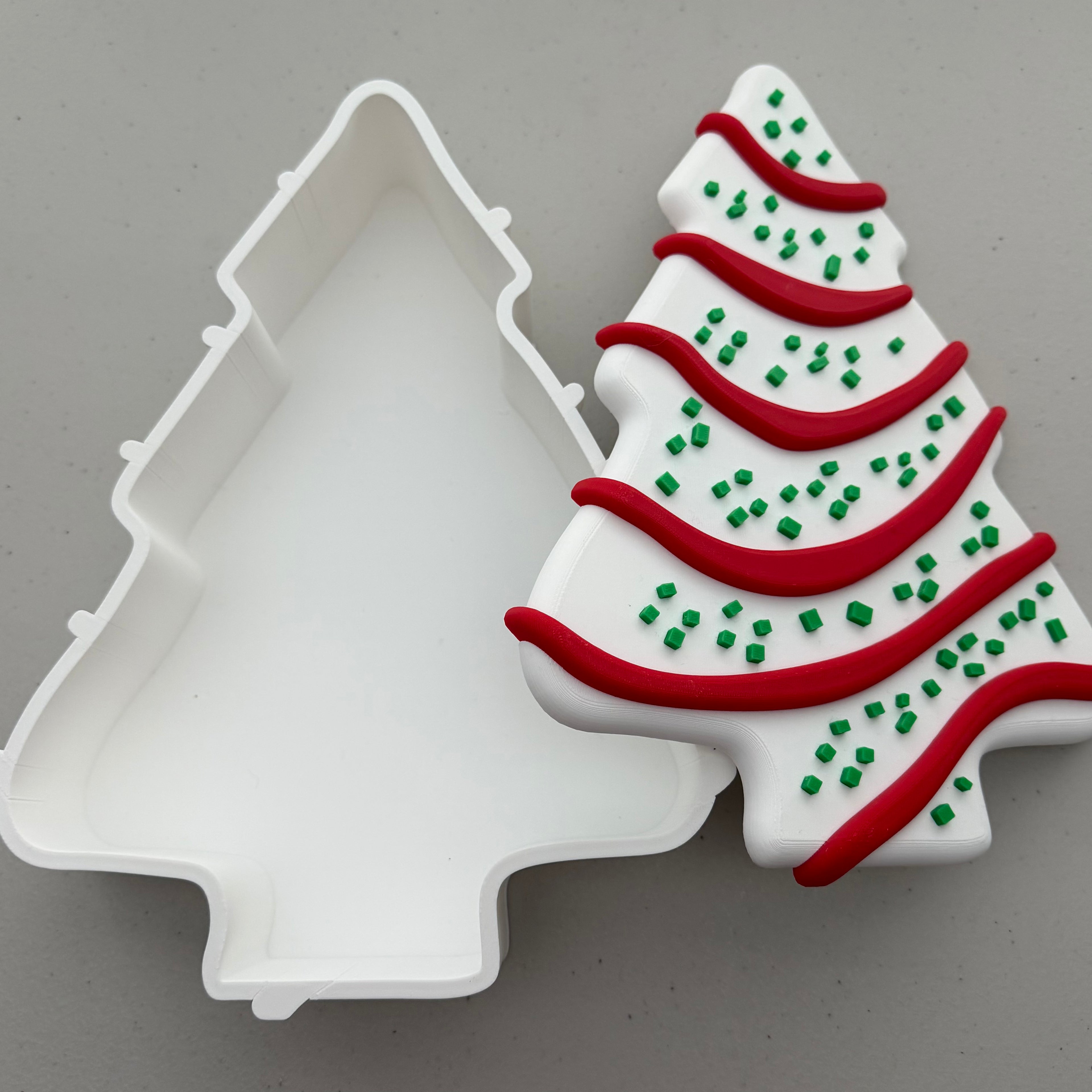 Christmas Tree Cake Box - 3D Printed
